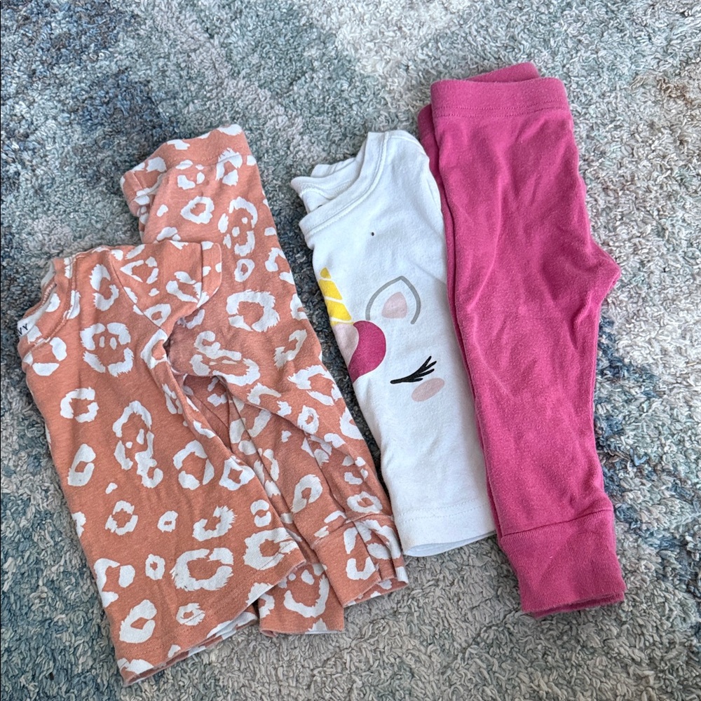 Old Navy Kids Pajama Set - Pink and Orange